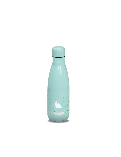 Bouteille Isotherme Duck'n 350ML Turquoise Motif Bulle finition Brillante