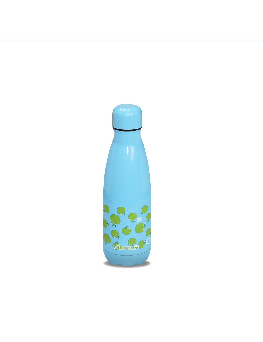 Bouteille Isotherme Duck'n 350ML Turquoise Motif Pomme Verte finition Brillante