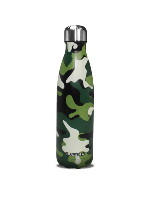 Bouteille Isotherme Duck'n 500ML Motifs Camouflage Militaire finition mate